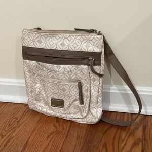 Rossetti Elegant Cream and Brown Crossbody Bag